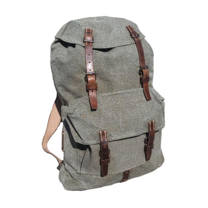 Batoh ŠVÝCARSKÝ s koženými popruhy použitý