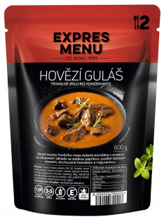 Náhledová fotky EXPRES MENU Hovězí guláš (2 porce 600g)