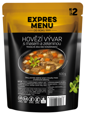 Náhledová fotky EXPRES MENU Hovězí vývar s masem a zeleninou