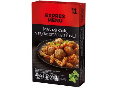 EXPRES MENU KM Masové koule v rajské omáčce s fusilli