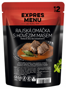 Náhledová fotky EXPRES MENU Rajská s hovězím masem (2 porce 600g)