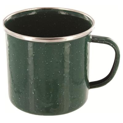 Náhledová fotky Hrnek plechový smaltovaný 350 ml ZELENÝ