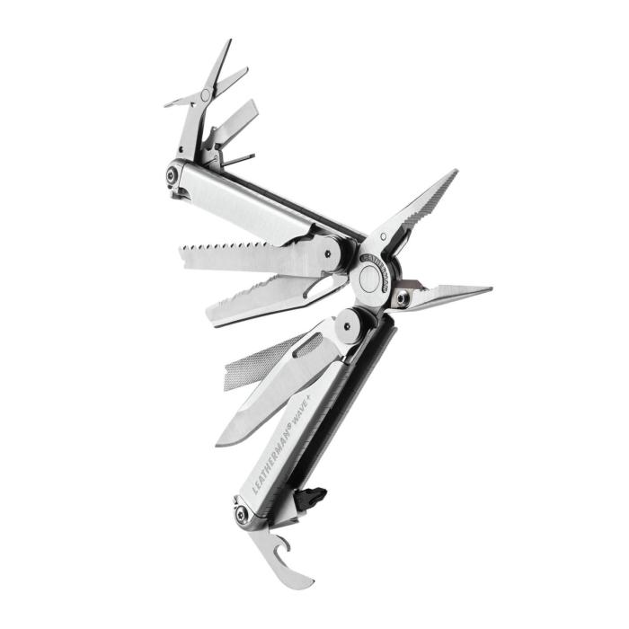 Kleště LEATHERMAN MULTITOOL multifunkční skládací WAVE PLUS STŘÍBRNÉ
