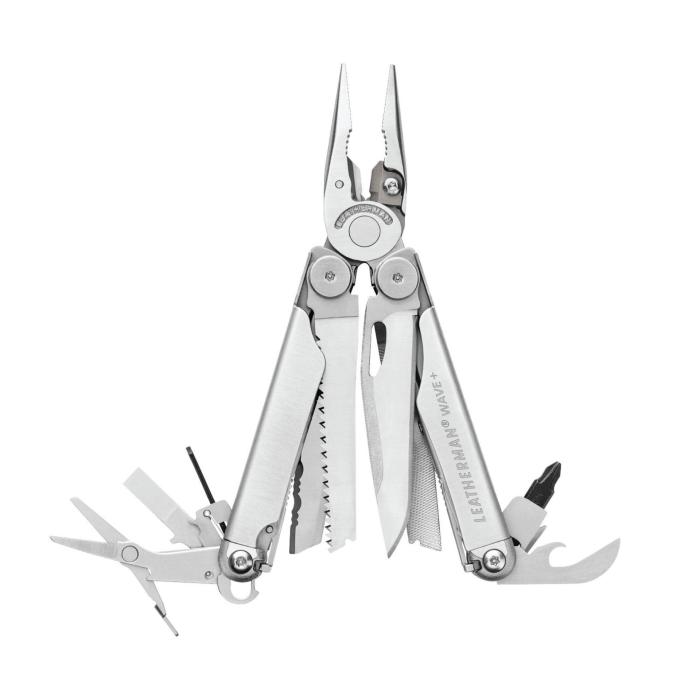 Kleště LEATHERMAN MULTITOOL multifunkční skládací WAVE PLUS STŘÍBRNÉ