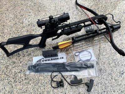 Náhledová fotky Kuše Mankung Anaconda 175lb Black set s optikou