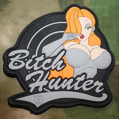 Náhledová fotky Nášivka BITCH HUNTER plast VELCRO tmavá
