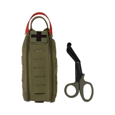 Náhledová fotky Pouzdro zdravotní IFAK zip LASER CUT MOLLE včetně nůžek ZELENÉ