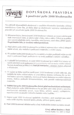 Pytel 2000 bivakovací AČR