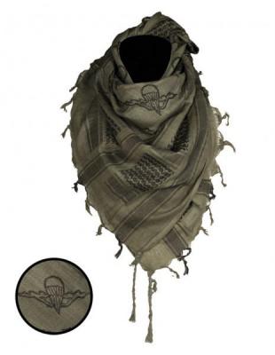 Shemag Paratrooper černá/zelená