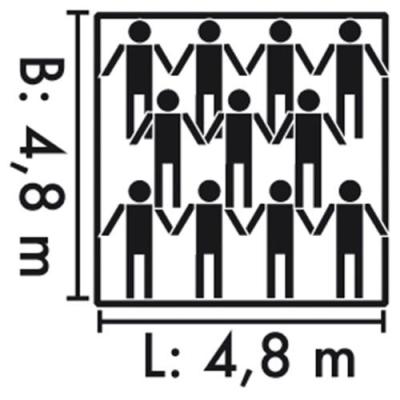 Stan vojenský malý PE 4,8x4,8 m ZELENÝ