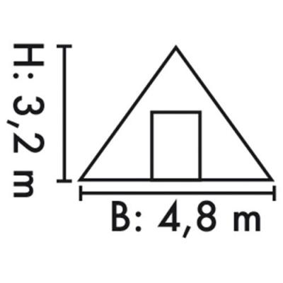 Stan vojenský malý PE 4,8x4,8 m ZELENÝ