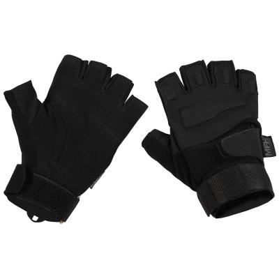 Taktické rukavice bezprsté černé