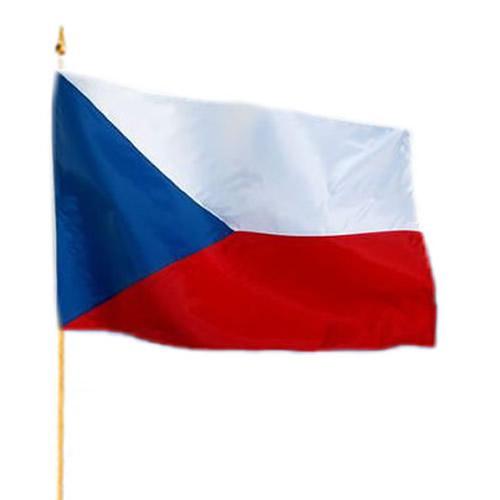 Vlajka ČR na tyčce 30x45cm