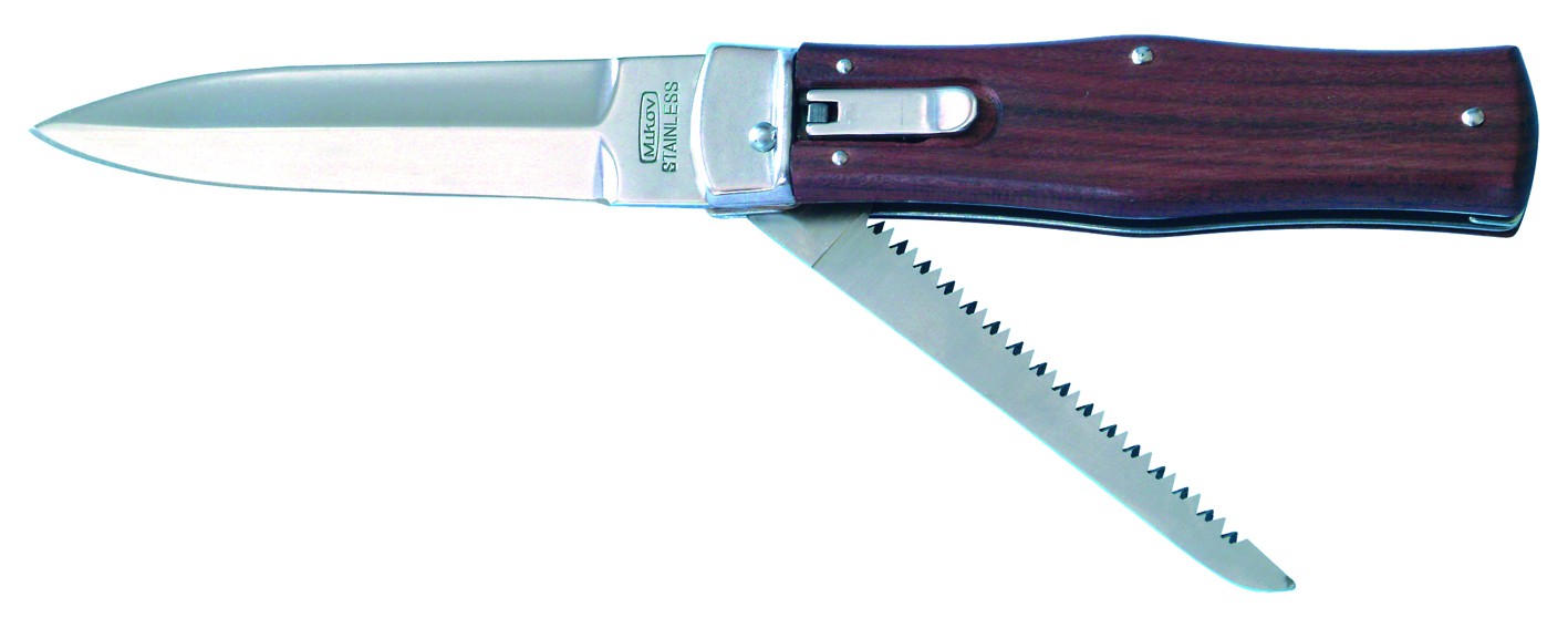 Vyhazovací nůž PREDÁTOR Mikov s pilou (dřevo)