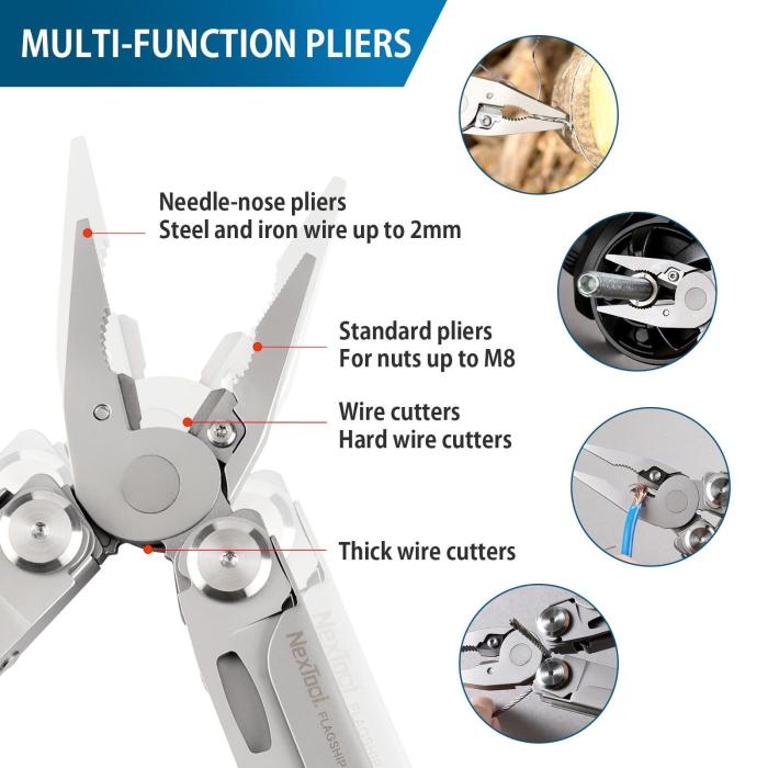 Kleště multifunkční FLAGSHIP PRO MULTI TOOL STŘÍBRNÉ NexTool