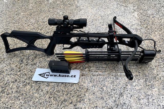 Kuše Mankung Anaconda 175lb Black set s koliminátorem