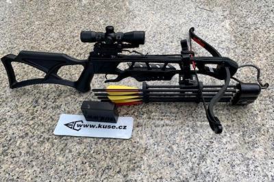 Kuše Mankung Anaconda 175lb Black set s optikou