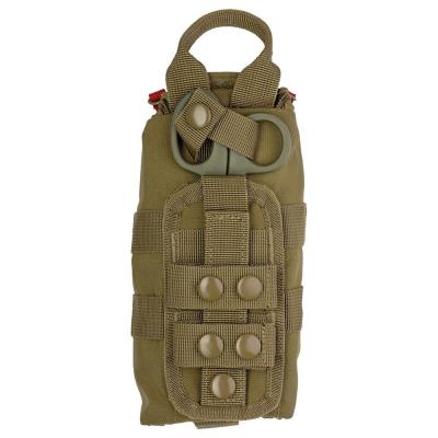 Pouzdro zdravotní IFAK zip LASER CUT MOLLE včetně nůžek ZELENÉ