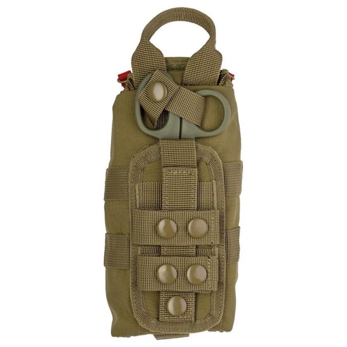 Pouzdro zdravotní IFAK zip LASER CUT MOLLE včetně nůžek ZELENÉ