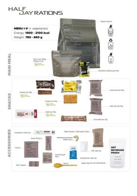 Ultimate Tactical Ration HALF DAY MENU II